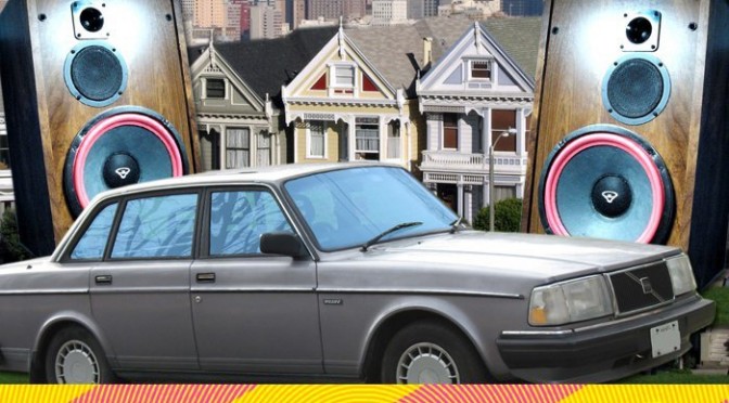 backseat beat in a very realistic photo of SF